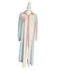 Chic me women’s shirt dress collared full button front size large